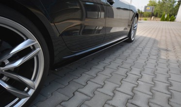 Тюнинговые листвы боковых порогов Audi S5 / A5 / A5 S-line 8T / 8T FL Sportback фото
