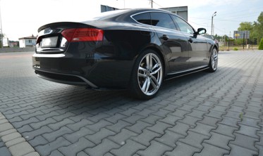 Тюнинговые листвы боковых порогов Audi S5 / A5 / A5 S-line 8T / 8T FL Sportback фото