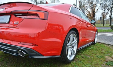 Боковые тюнинг накладки на задний бампер Audi A5 F5 S-Line купе фото