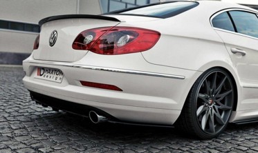 Боковые юбки заднего бампера VW Passat CC R36 R-Line дорест. фото