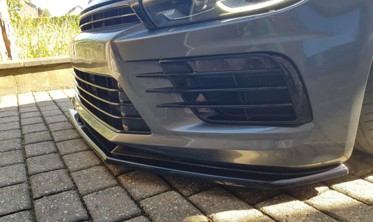 Диффузор на передний бампер Volkswagen Scirocco MK3 версия R рестайл  фото