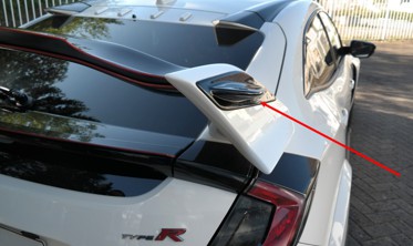 Бічні накладки на спойлер Honda Civic X версія Type R фото