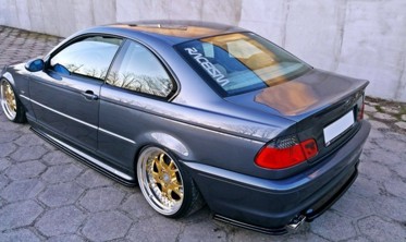 Накладка заднего бампера BMW 3 E46 Coupe M-pack с вертикальными ребрами фото