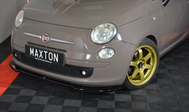 Накладка переднего бампера Fiat 500 Hatchback дорестайл вар. 2 фото