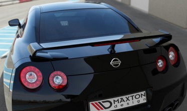 Накладка на спойлер багажника Nissan GT-R Coupe (серия R35) дорестайл фото