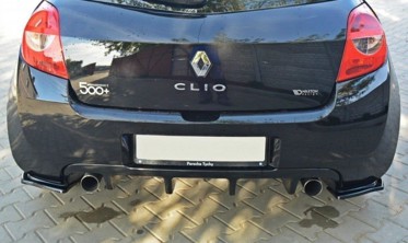 Боковые диффузоры заднего бампера Renault Clio 3 версия RS фото