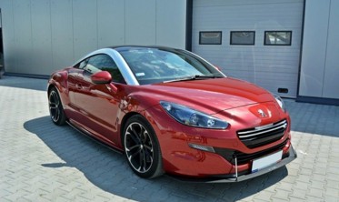 Racing диффузор переднего бампера Peugeot RCZ рестайл со стойками крепежа фото