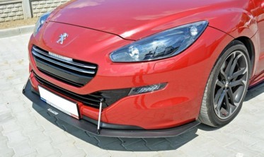 Racing диффузор переднего бампера Peugeot RCZ рестайл со стойками крепежа фото