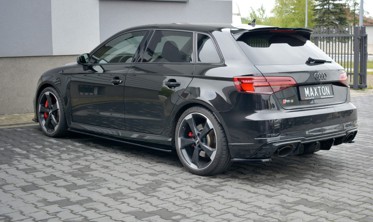Бічні дифузори порогів Audi RS3 8V Sportback рестайл фото