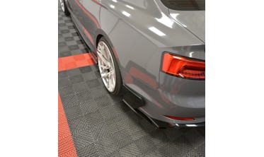 Боковые вертикальные диффузоры заднего бампера Audi S5 F5 фото