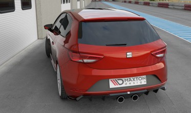 Центральний дифузор заднього бампера Seat Leon MK3 версія Cupra рестайл вер.2 фото
