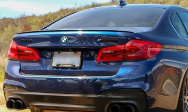 спойлер багажника BMW 5 G30 у стилі М5 тонкий, чорний фото