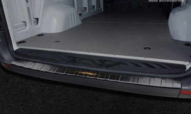 захисна накладка із загином на край бампера Mercedes Sprinter III чорна фото
