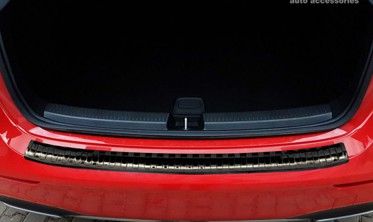 захисна накладка із загином на край бампера Mercedes A W177 чорна фото