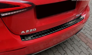 захисна накладка із загином на край бампера Mercedes A W177 чорна фото