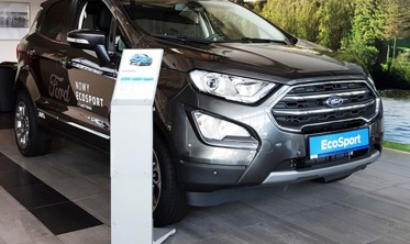 захисна накладка із загином на край бампера Ford Ecosport II чорна фото