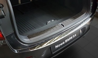 защитная накладка на бампер с загибом BMW X4 G02 глянцевая фото