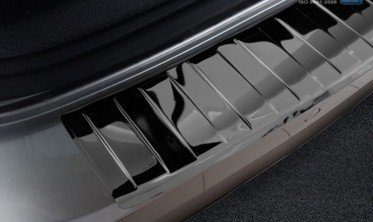 захисна накладка на задній бампер VW Golf VII Kombi чорна полірована фото