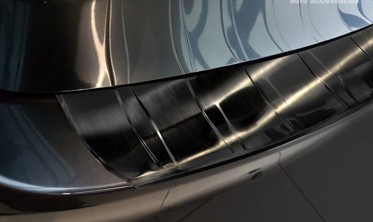 захисна накладка на бампер із загином Mazda 6 Kombi Stal чорна фото