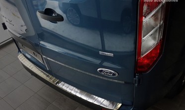 захисна накладка на бампер із загином Ford Tourneo Custom (сталь) фото