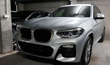 захисна накладка на бампер із загином BMW X3 G01 (нержавіюча сталь) фото