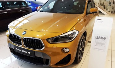 защитная накладка на бампер с загибом BMW X2 F39 M-Pakiet (сталь) фото