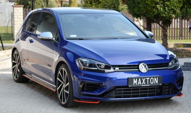 Боковые диффузоры переднего бампера Volkswagen Golf VII R / R-Line рест. фото