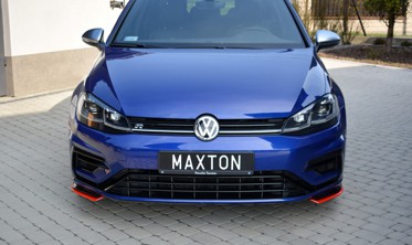 Боковые диффузоры переднего бампера Volkswagen Golf VII R / R-Line рест. фото