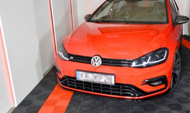 Спойлер під передній бампер Volkswagen Golf 7 R/R-Line рестайл фото