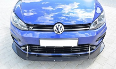 Сплиттер гибридный для переднего бампера VW Golf MK7 R / R-Line рестайл фото