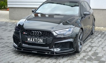 Дифузор переднього бампера Racing Audi RS3 8V рестайл Sportback фото