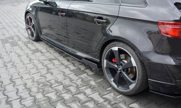 Бічні накладки під пороги Racing Audi RS3 8V рестайл Sportback вар. 2 фото