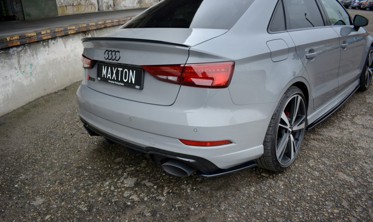 Боковые диффузоры заднего бампера Audi RS3 8V рестайл седан фото