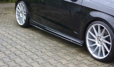 Боковые диффузоры порогов Audi S3 / A3 S-line 8V / 8V FL Hatchback фото