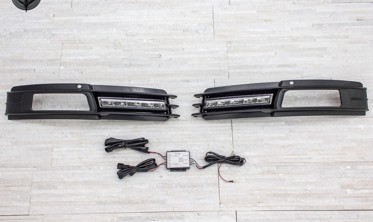 рамки протитуманок з LED вогнями Audi A6 фото