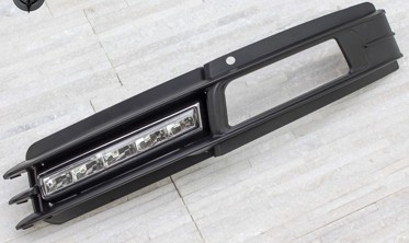рамки противотуманок с LED огнями Audi A6 фото