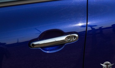 стальные хром накладки на ручки дверей Nissan Juke фото