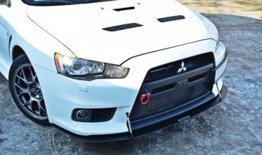 Накладка переднього бампера Racing Mitsubishi Lancer EVO X вер.2 фото