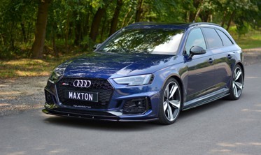 Тюнинговый диффузор переднего бампера Audi RS4 B9 вер.1 фото