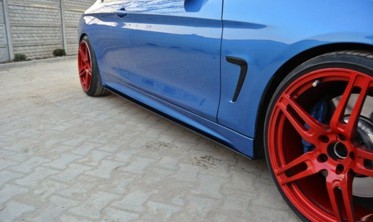 Боковые листвы под пороги Racing BMW 4 F32 M-pack фото