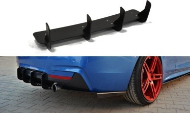 Центральна та бічні накладки заднього бампера BMW 4 F32 M-pack фото