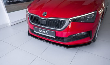 Накладка на передний бампер Skoda Scala вер.1 фото