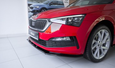 Накладка на передний бампер Skoda Scala вер.1 фото