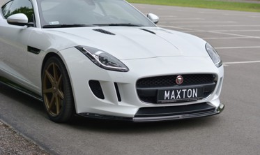 Передний диффузор бампера Jaguar F-Type вер.1 фото