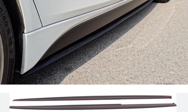 Накладки (листва) под пороги BMW F30/F31 стиль M-performance  фото