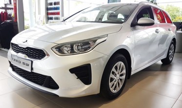захисна накладка на бампер з ребрами Kia Cee&d III SW (Сталь) фото