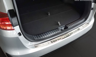 захисна накладка на бампер з ребрами Kia Cee&d III SW (Сталь) фото