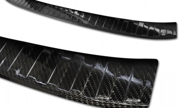 Защитная накладка заднего бампера VW Tiguan 2 / Tiguan 2 Allspace (Carbon) фото
