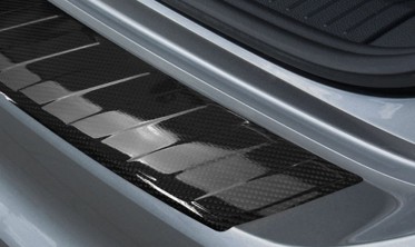 Защитная накладка заднего бампера VW Tiguan 2 / Tiguan 2 Allspace (Carbon) фото