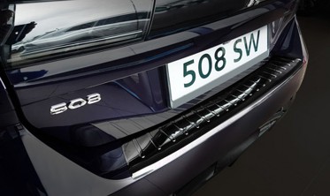 защитная накладка на бампер с загибом Peugeot 508 2 Kombi черная сталь фото